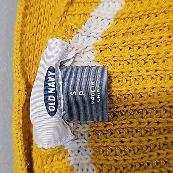 Old Navy yellow and white striped small layering cardigan - Picture 6 of 7
